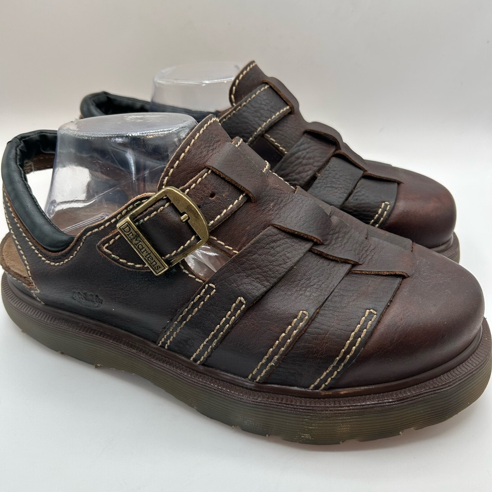 DR. MARTENS RARE VINTAGE 8332 fisherman leather sandals MADE IN ENGLAND US 10 - Picture 3 of 16